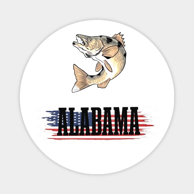 Alabama USA state Magnet by Mishka Barbie